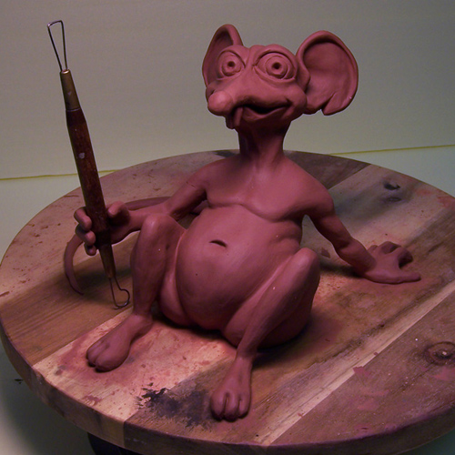 Cartoon mouse design for stop-motion character