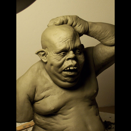 Fat troll character design sculpture